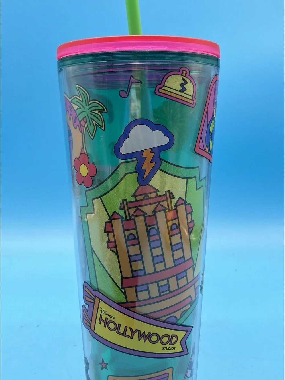 Starbucks Disney Hollywood Studios Tumbler 650ml Multicolor Plastic Straw Lid